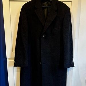 Ralph Lauren Men's Columbia Wool & Cashmere Overcoat - Dark Grey Size 42 $99